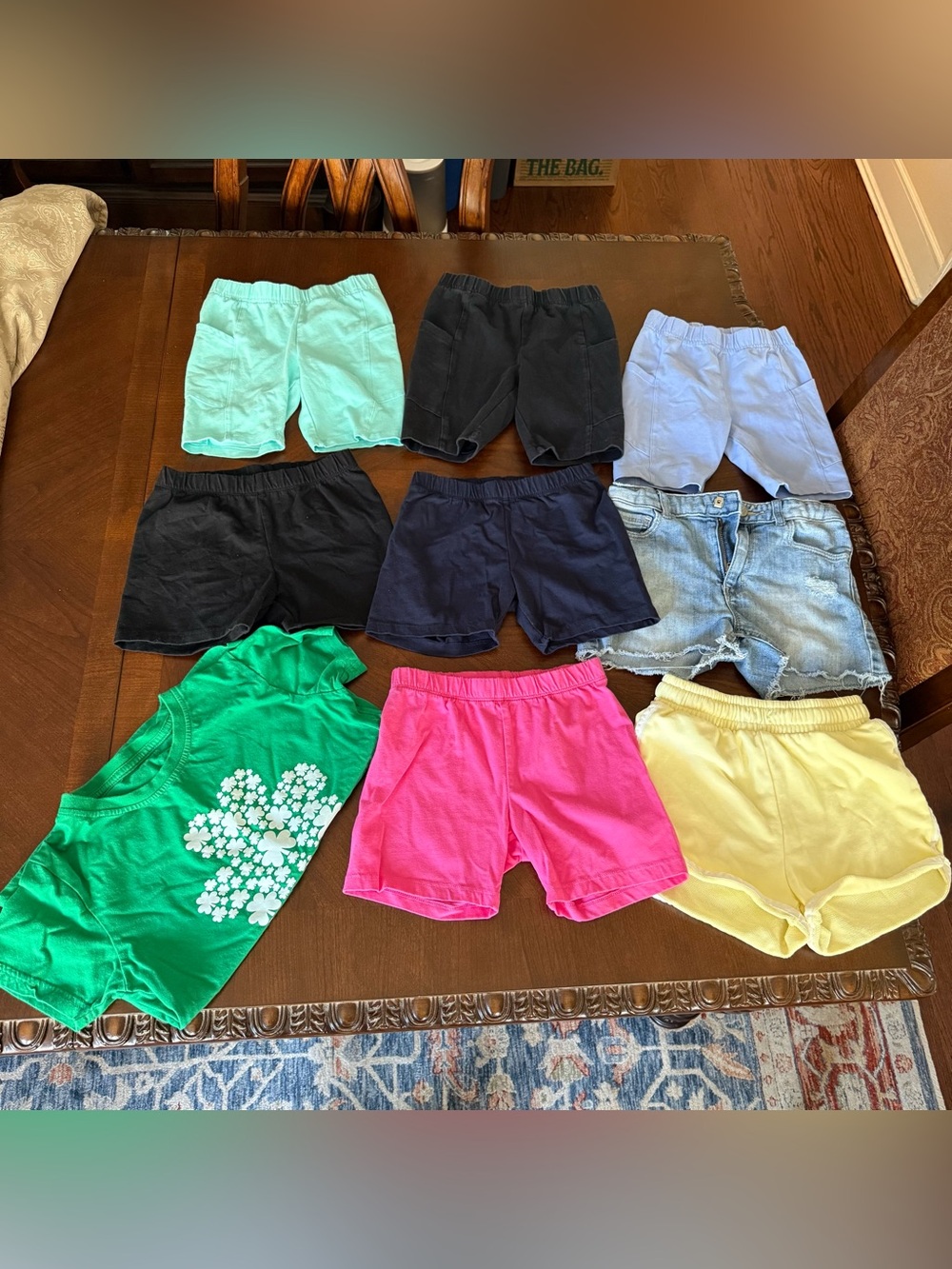 Gap Kids & Lands’ End Girl’s Shorts & St. Patrick’s Day Tee Sz S (6-7) & M (8)